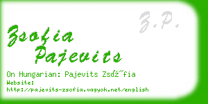 zsofia pajevits business card